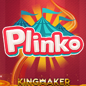 Plinko pegboard with a dropping ball